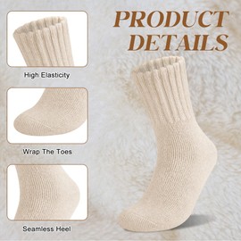 Senker Fashion Boot Socks for Women, Thick Winter Wool Crew Sock Knit Warm Cozy Christmas Stocking Stuffers Gifts