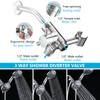 PDPBath Solid Brass Shower Arm 3 Way Shower Diverter Valve