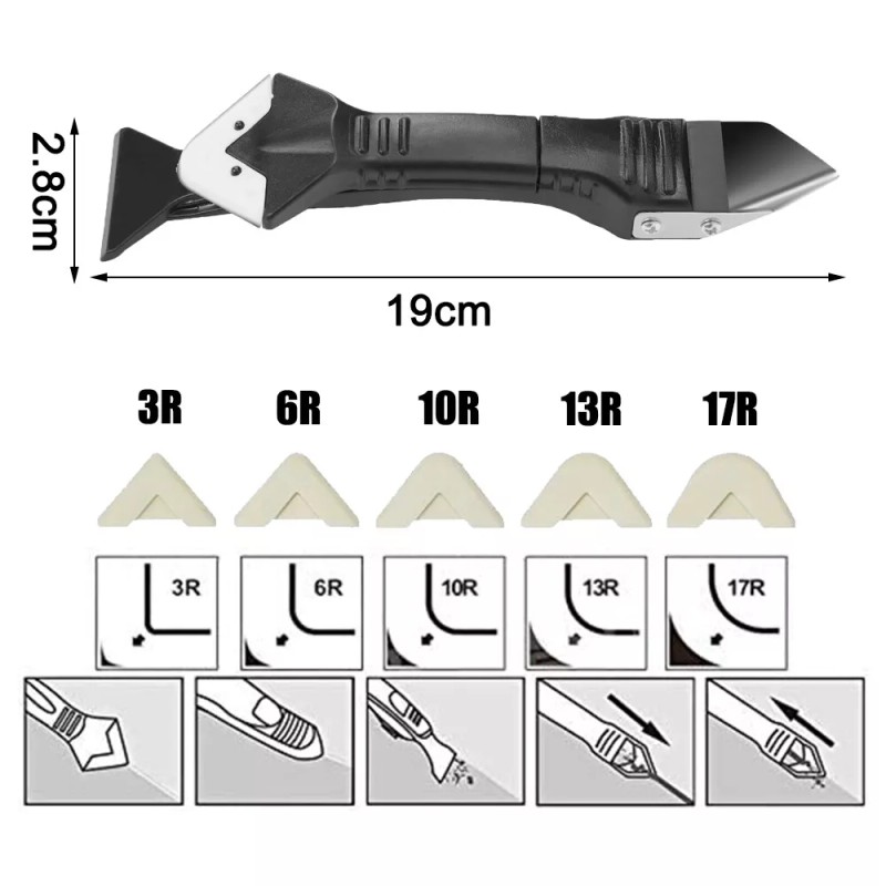 5 in 1 Silicone Sealant Remover Tool Kit Set Scraper