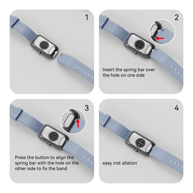 anyloop Silicone Replacement Bands Straps Compatible smart band B1, Quick