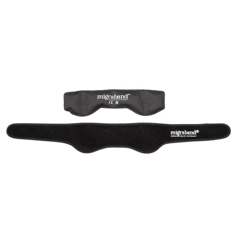 Migraband Migraine Relief Compression Headband with Hot/Cold Gel Pack