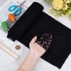 CABODYALS 160CM Black Stretch Lace Vintage Floral Fabric for Sewing