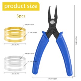 Jump Ring Opener Finger Tool with Split Ring Pliers, Jump Ring Pliers & Jump Ring Tool for Jewelry Pliers Tool, Stainless Steel Jewelry Tools for Jewelry Making Circle Jump Ring Opening Closing Ring