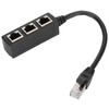 RJ45 Ethernet Adapter Cable Extension Function 1 to 3 Port
