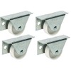 4 x Fixed Single Wheel Castors Without Brake Ø 35