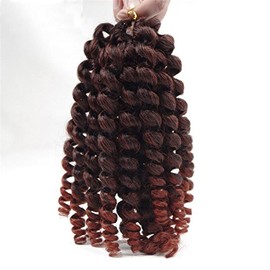 Crochet Braids Hair 2X Ringlet Wand Curl 3 Packs 8 inch Jamaican Twist Braiding Hair (1B/350)