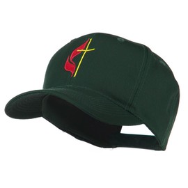 Methodist Church's Cross Embroidered Cap - Green OSFM
