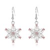 Ever Faith Party Snowflake Drop Hook Earrings Pierced Dangle Winter