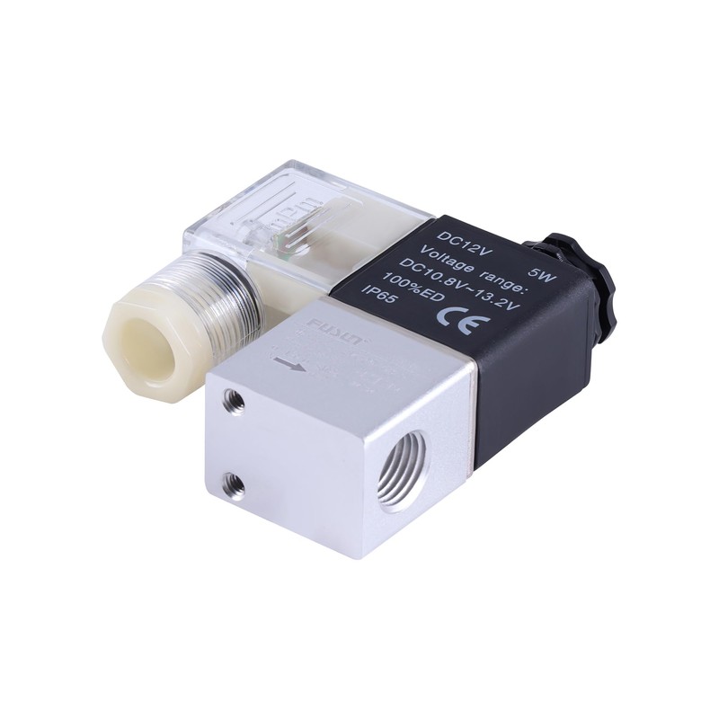 AOMIKITSTU Solenoid Valve 12V, 2v025-08 DC12V Electric Pneumatic Solenoid Valve,