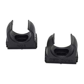 20 x OBO Bettermann M20 Quick Clamps | Clamp | Pipe Clamp | Stackable | Jet Black | 20 mm | Pack of 20