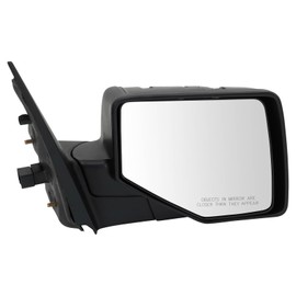 TRQ Right Mirror without Heat with Puddle Light with Black Cover with Smooth Black Cover Passenger Side Compatible with 2006-2010 Ford Explorer 2007-2010 Explorer Sport Trac FO1321279