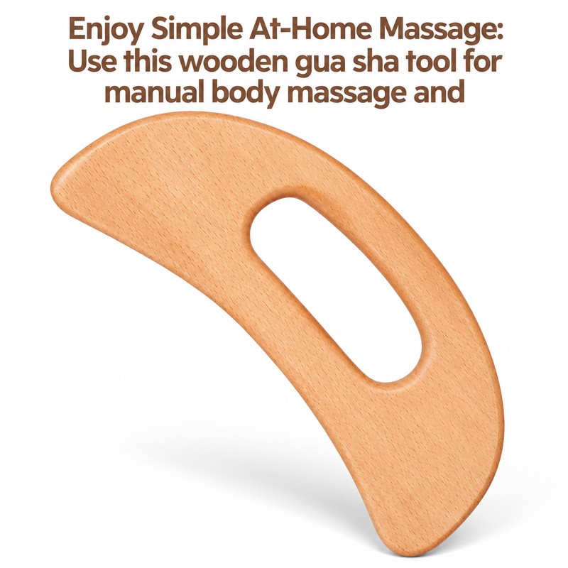 Wooden Gua Sha Massage Tool for Full-Body Self-Massage – Manual
