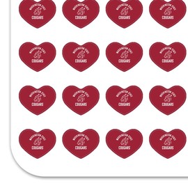 Washington State Cougar Heart Shaped Planner Calendar Scrapbook Craft Stickers