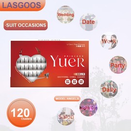 LASGOOS DIY Eyelash Extensions Angel Eyelashes Natural Home Grafted Sandwich False Fake Individual Eyelashes Cluster Lashes Flower Fairy Eye Makeup 9/10/11mm Pack Wholesale