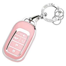 TECARATE for Honda Key fob Cover - Soft TPU Car Key Case Protector Fit for 2022 2023 2024 Honda Accord Civic HR-V CR-V Pilot Odyssey Smart Remote Key