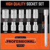 HORUSDY 12-Pieces 3/8" Ratchet Socket Wrench Set, Drive Socket Set,