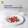 R-kay 100 Pack 6 Inch White Plastic Plates Disposable -
