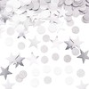 600 Pcs Star Confetti, 3 Styles Silver Table Confetti, Sparkling