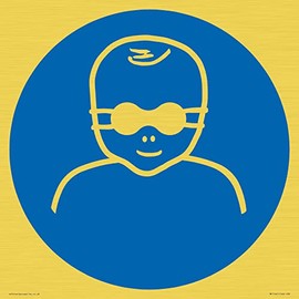 Mandatory: Protect infants eyes with opaque eye protection Sign - 300x300mm - S30
