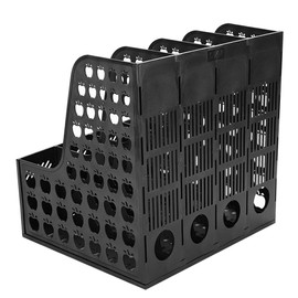 Stehsammler Schreibtisch Ablagefächer A4 Dokumentenablage Papier Organizer Ordner Dokumente Halter mit 4 Fächern Zeitschriftensammler Plastik Stehordner Ordnerhalter Büro Aktenablage Ablagesystem
