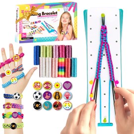 KIRADISE Charm Bracelet Making Kit Best Girls Gift Girls DIY My Friendship Loom String Bracelets Making Kit Bracelet Maker Bracelets Kits Jewelry Making Kit Braclet Kits Teen Girls Kid 8-12