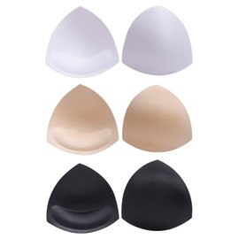 Bra Pads, Bikini Pad, Bra Inserts, Push Up Pad, 3 Colours, Triangular Shape, 3 pairs