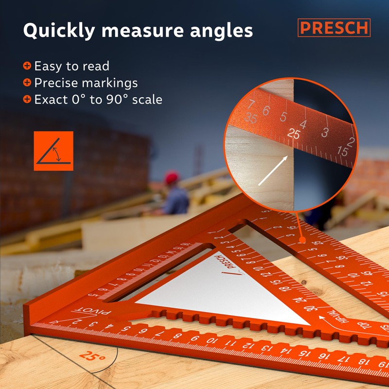 Presch Carpenters Square 300mm | Innovative wipeable note surface |