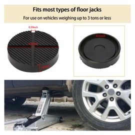 Floor Jack Rubber Pad, Universal Thickened Rubber Clamp Welding Jack Adapter, Pinch Weld Side Frame Rail Protector, Auto Lift Frame Rail Protection Accessories for Most Cars (1 PC)