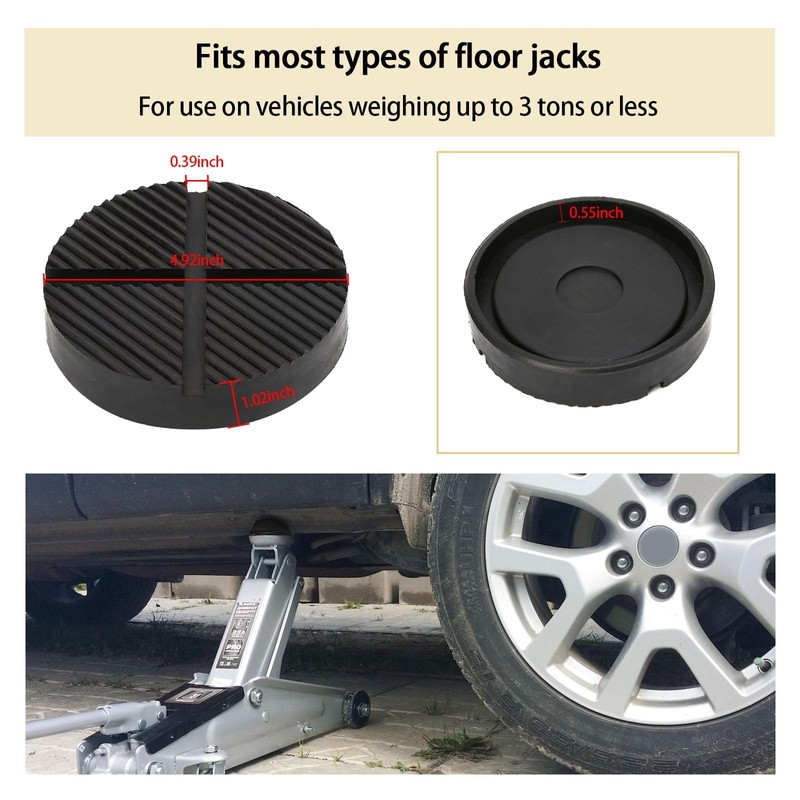 Floor Jack Rubber Pad, Universal Thickened Rubber Clamp Welding Jack