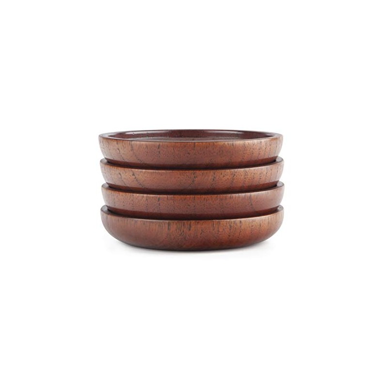 Final Touch Solid Wood Drink Coasters, Set of 4 Round