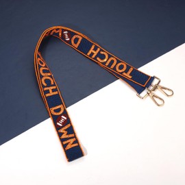 Beaded Purse Straps Game Day Purse Strap Replacement Crossbody Touch Down Purse Strap for Football Stadium Clear Bag Purse Handbag Game Day Outfits Accessories Gifts (Blue&Orange)