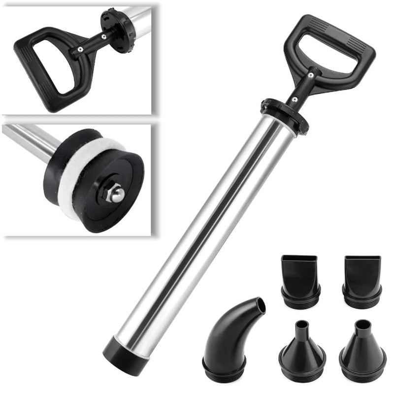 Mortar Pointing Grouting Gun, Cement Caulking Pump with 5 Nozzles