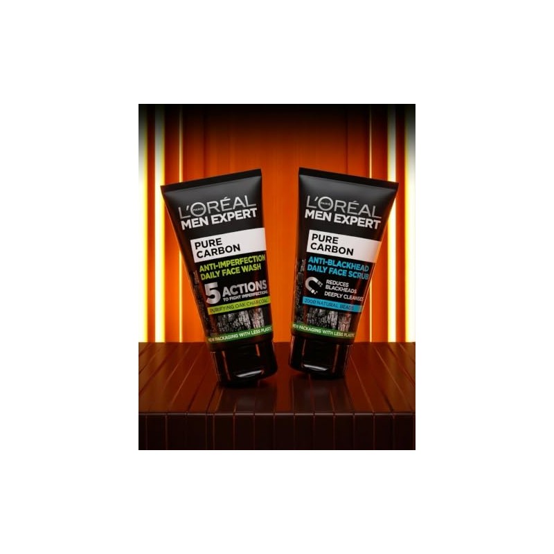 LOréal Paris Gel de Limpieza Facial de Men Expert, Pure