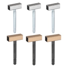 sourcing map 6pcs Grinding Wheel Dresser Set 80 Grit Diamond Stone Dressing Tools with Flat Diamond Coated Surface for Grinding Truing Deburring Wheels, Silver (3pcs) + Gold (3pcs)