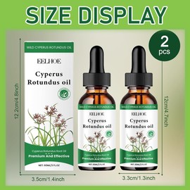 Pack of 2 Cyperus Rotundus Oil, Cyperus Rotundus Oil for Hair Removal, Smooth Skin and Hair Removal, Pure Cyperus Oil for Hair Removal, Natural Cyperus Oil to Reduce Body Hair Growth