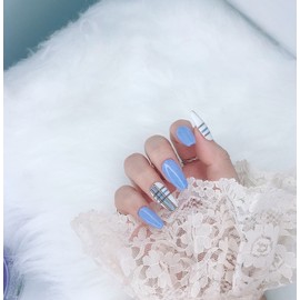 Fresh and lively ribbon check - Blue / 상큼발랄리본체크 - 블루