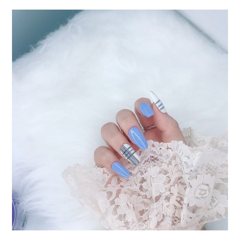 Fresh and lively ribbon check - Blue / 상큼발랄리본체크 -
