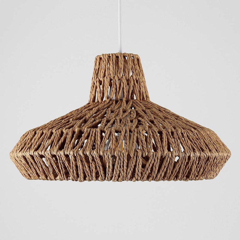 MiniSun, Natural Woven Ceiling Pendant Light Shade Weave Rope Lampshade