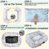 XxingSheep Extra Large Cat Tunnel Bed for Indoor Cats Peekaboo