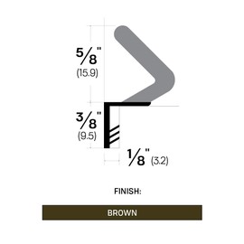 12 piece set - Legacy Q-Lon Brown Foam Kerf Weather Stripping (53508BF) in (84'')