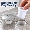 Round Shower Floor Drain Cover with Removable Waste Trap Insert