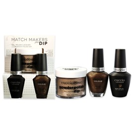 Cuccio Colour Matchmakers Plus Nail Dip - Matching Mani-Pedi With Flawless Coordination - A Color Lacquer And Color Veneer Gel Polish In The Same Color - Nurture Nature - Large - 3 Pc Kit