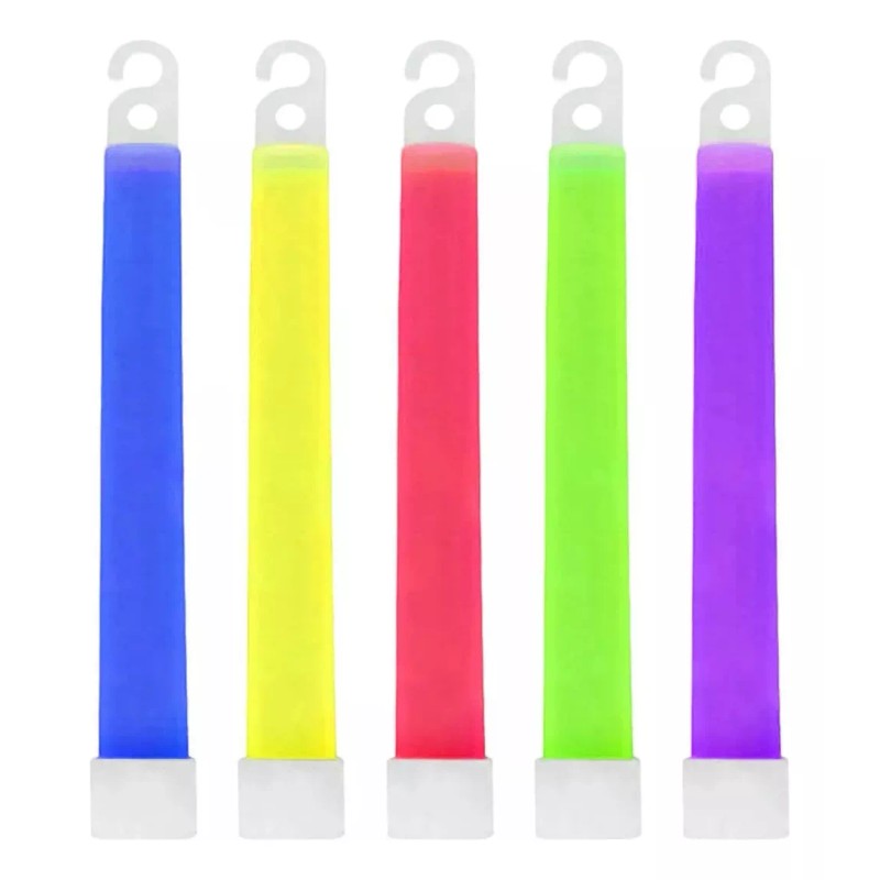 Lecute 5 Barras Luminosas Luz Neon Glow Cyalume Fiesta Batucada