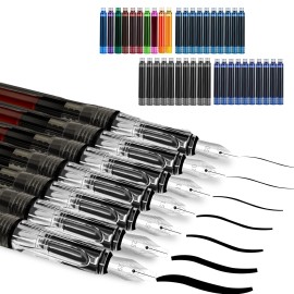 Wonwood_direct Calligraphy set 7 Calligraphy Pens with Different Nibs and 40 Ink Cartridges