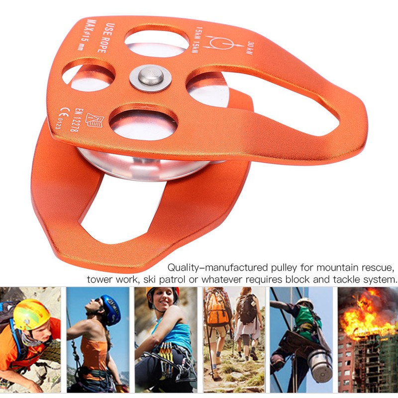 30KN Large Single Pulley Bearing Sheave Sliding Side Plate for