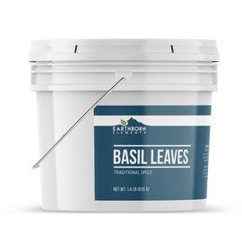 Earthborn Elements Basil Leaves 1 Gallon Bucket, Kitchen Staple, Aromatic & Versatile, Chopped