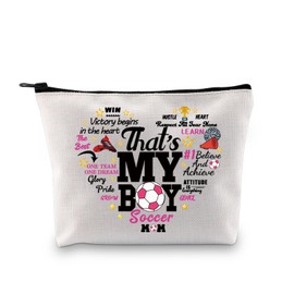 Zuo Bao Soccer Mom Makeup Bag Soccer Lover Gift That's My Boy Cosmetic Bag Team Mom Gift, Soccer Mom