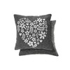 Emma Barclay Amor Heart - Cushion Cover in Charcoal -