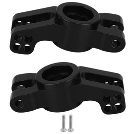 Pothyes Aluminum Front Rear Swing Arm & Steering Knuckle C-Hub Kit Compatible with 1/14 MJX Hyper Go 14210 14209 H14BM RC Upgrade Parts (Black)