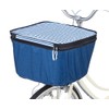 Charist Pluuibe Knit 2 Tier Front Basket Cover, Navy Border